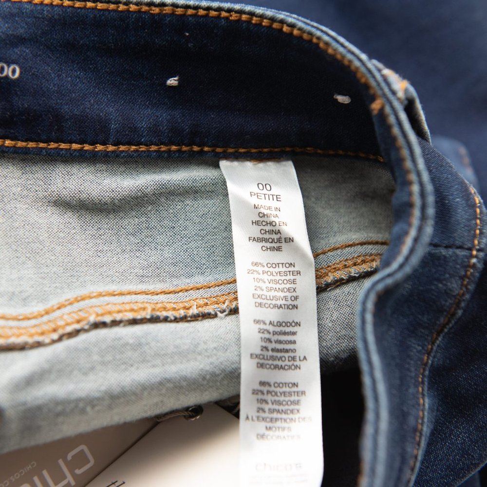 Chico's Platinum Jeggings Spandex Denim Stretch Pull On Blue Size 00 P (XS) New - Picture 6 of 8